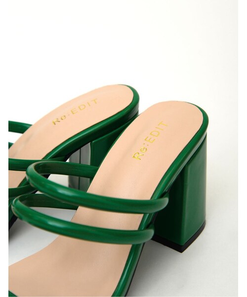 Re:EDIT（リエディ）の「エナメルメニーベルトブリッジソールサンダル（シューズ・レディース・ブラック/キャメル/シルバー/ゴールド/グリーン/テラコッタ・S/M/L/LL）」の10枚目の写真