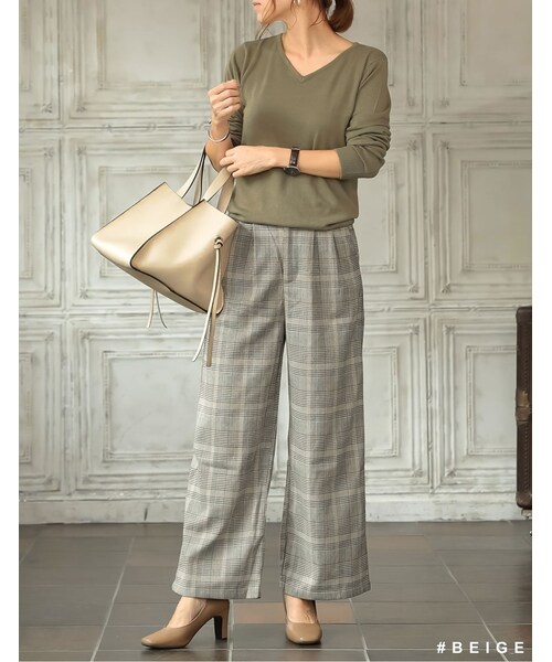 Re:EDIT（リエディ）の「Re:EDIT×人気ブロガーcoco-eririkoコラボ スクエアバッグ（バッグ・レディース・ホワイト/ベージュ/キャメル/シルバー・フリーサイズ）」の6枚目の写真