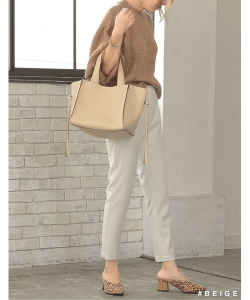 Re:EDIT（リエディ）の「Re:EDIT×人気ブロガーcoco-eririkoコラボ スクエアバッグ（バッグ・レディース・ホワイト/ベージュ/キャメル/シルバー・フリーサイズ）」の5枚目の写真