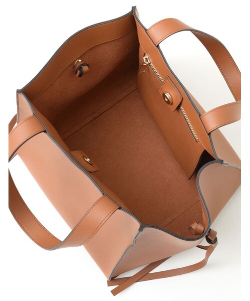 Re:EDIT（リエディ）の「Re:EDIT×人気ブロガーcoco-eririkoコラボ スクエアバッグ（バッグ・レディース・ホワイト/ベージュ/キャメル/シルバー・フリーサイズ）」の11枚目の写真