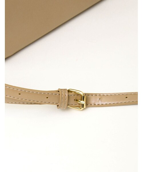 Re:EDIT（リエディ）の「ハーフムーンショルダーバッグ（バッグ・レディース・ベージュ/ブラック・フリーサイズ）」の11枚目の写真