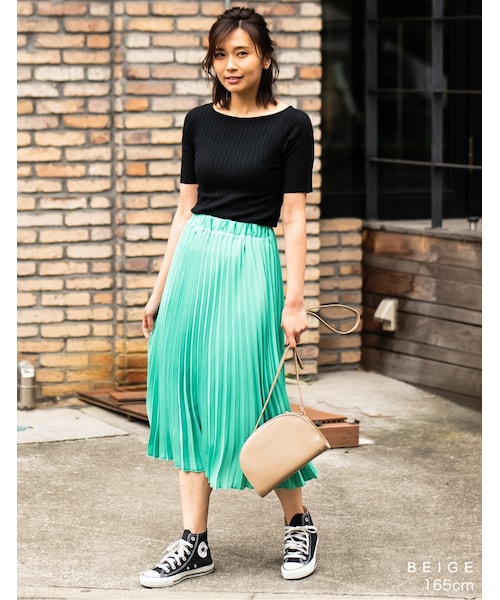 Re:EDIT（リエディ）の「ハーフムーンショルダーバッグ（バッグ・レディース・ベージュ/ブラック・フリーサイズ）」の5枚目の写真