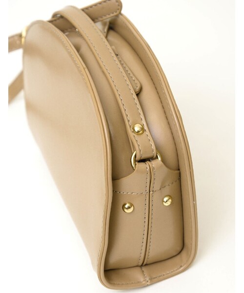 Re:EDIT（リエディ）の「ハーフムーンショルダーバッグ（バッグ・レディース・ベージュ/ブラック・フリーサイズ）」の10枚目の写真