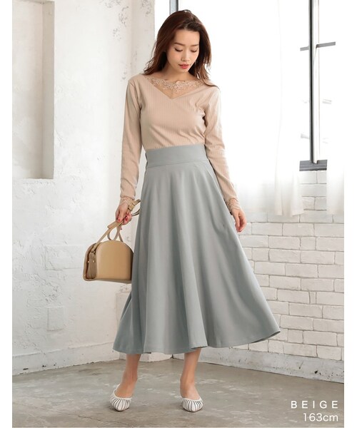 Re:EDIT（リエディ）の「ハーフムーンショルダーバッグ（バッグ・レディース・ベージュ/ブラック・フリーサイズ）」の6枚目の写真