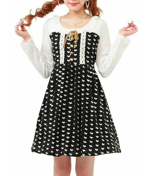 Dearmylove ディアマイラブ の ビスチェ重ね着風ワンピース ワンピース ドレス Wear