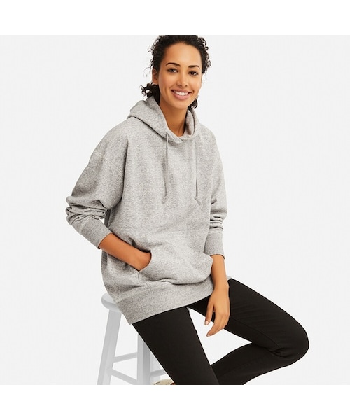 UNIQLO（ユニクロ）の「ビッグスウェットプルパーカ（長袖）（パーカー・レディース・OFF WHITE 01/GRAY 06/BLACK 09/PINK 10・S/L/M/XS/3XL/XXL/XL）」の3枚目の写真