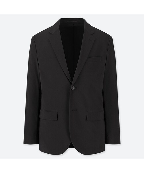 UNIQLO（ユニクロ）の「感動ジャケット（ウルトラライト・コットンライク･丈短め）（その他アウター・メンズ・BLACK 09/NAVY 69・3XL/M/XXL/4XL/XS/L/S/XL）」の2枚目の写真