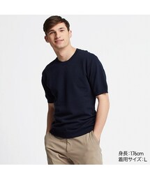 UNIQLO | ウォッシャブルクルーネックセーター（半袖）(ニット/セーター)