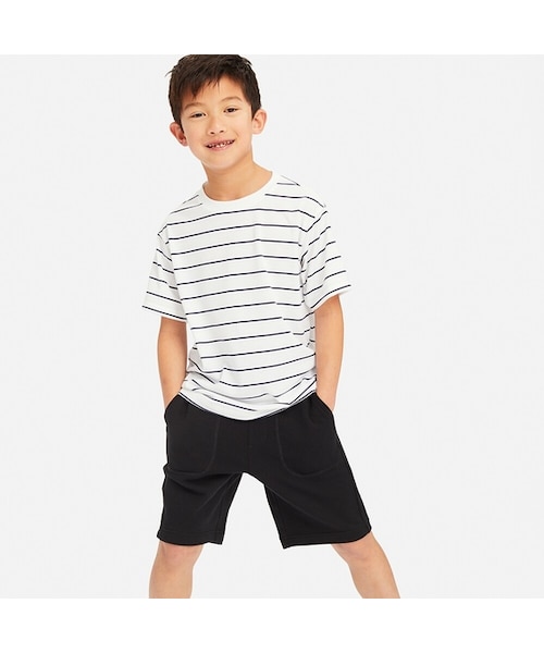 UNIQLO（ユニクロ）の「BOYS カットソーイージーショートパンツ（その他パンツ・キッズ・ORANGE 23/OLIVE 56/GRAY 03/BLACK 09・110/160/100/140/130/120/150）」の2枚目の写真