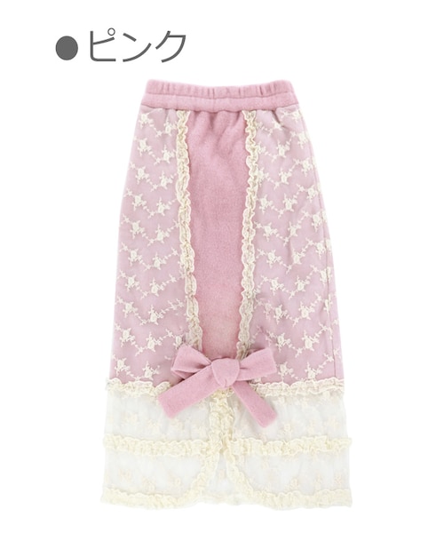 Bobon21（ボボンニジュウイチ）の「レースオンミモレスカート -全２色-（スカート・レディース・ホワイト/ピンク・S/M/L）」の2枚目の写真
