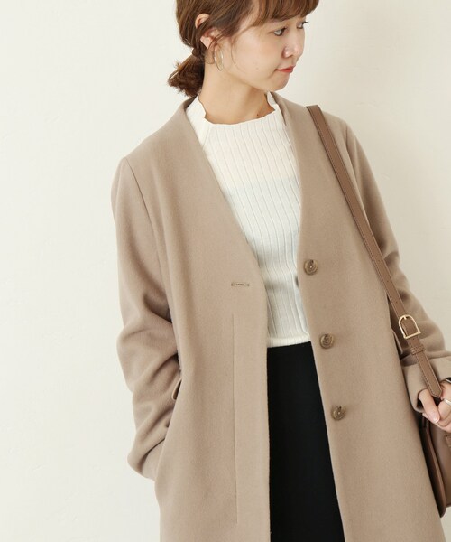 SLOBE IENA（スローブイエナ）の「《追加2》Vネックノーカラーコート  