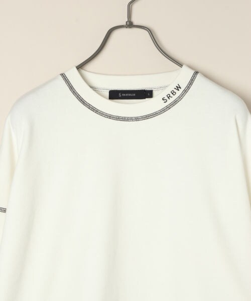 RAGEBLUE（レイジブルー）の「配色ステッチ裏毛スウェットクルー（トップス・ホワイト/ブラック/レッド）」の13枚目の写真