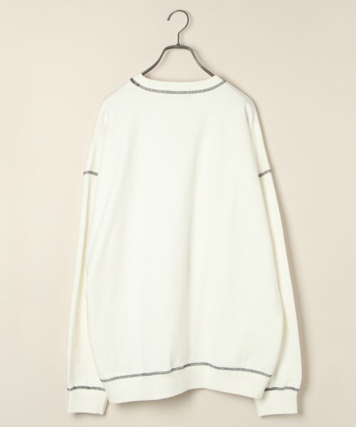 RAGEBLUE（レイジブルー）の「配色ステッチ裏毛スウェットクルー（トップス・ホワイト/ブラック/レッド）」の12枚目の写真