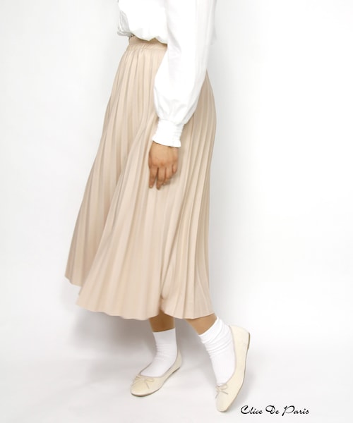 paravion（パラビオン）の「Kシンプルプリーツスカート（スカート・レディース・ブルー/ピンク/ベージュ・ONE）」の6枚目の写真