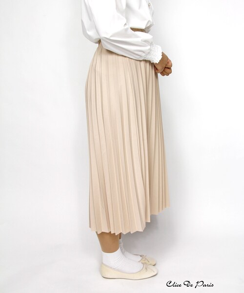 paravion（パラビオン）の「Kシンプルプリーツスカート（スカート・レディース・ブルー/ピンク/ベージュ・ONE）」の7枚目の写真