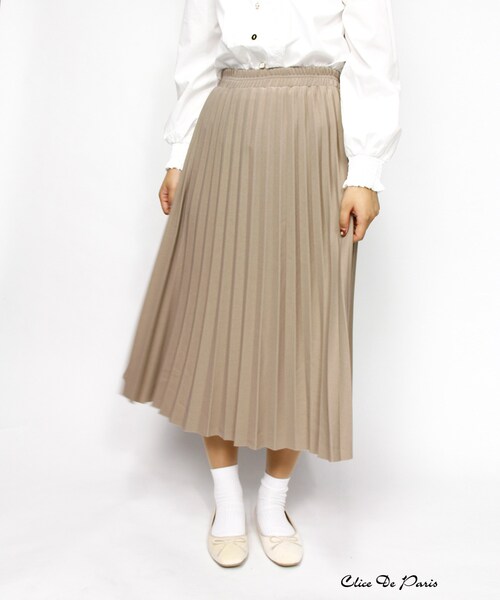 paravion（パラビオン）の「Kシンプルプリーツスカート（スカート・レディース・ブルー/ピンク/ベージュ・ONE）」の2枚目の写真