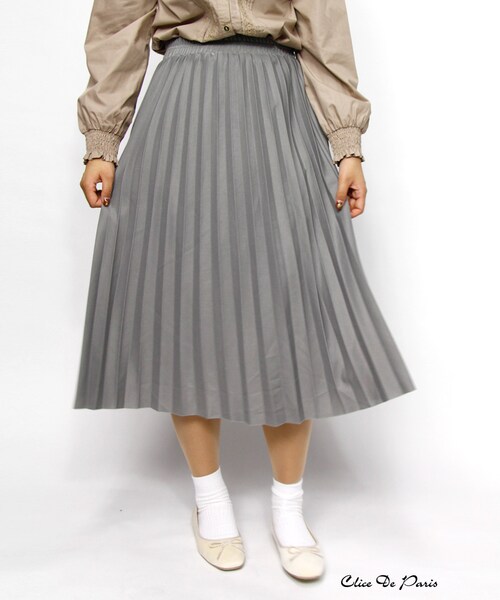 paravion（パラビオン）の「Kシンプルプリーツスカート（スカート・レディース・ブルー/ピンク/ベージュ・ONE）」の3枚目の写真