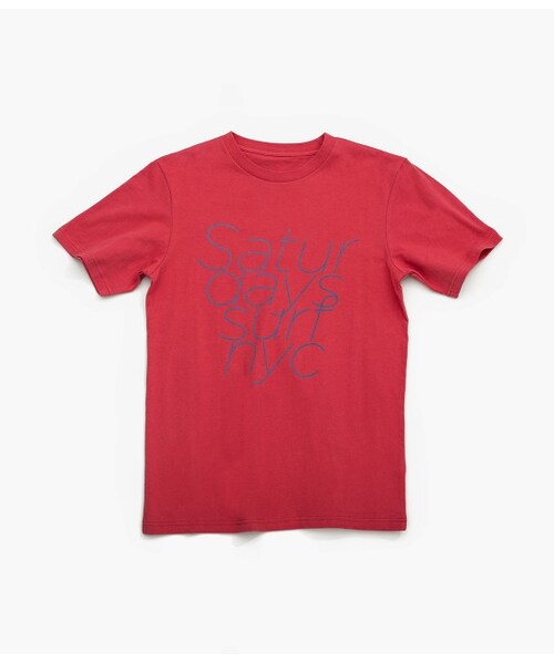 Saturdays NYC（サタデーズ ニューヨークシティ ）の「ON TOP OF EACH OTHER（Ｔシャツ/カットソー・メンズ・ブルー系/イエロー/レッド/ホワイト・L/M/S/XL/XS）」の4枚目の写真