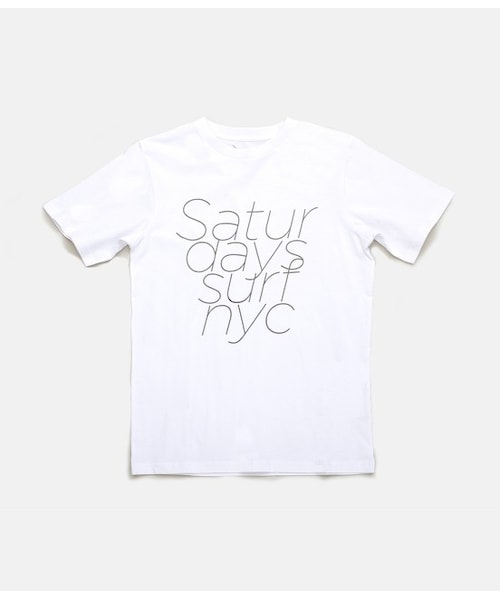 Saturdays NYC（サタデーズ ニューヨークシティ ）の「ON TOP OF EACH OTHER（Ｔシャツ/カットソー・メンズ・ブルー系/イエロー/レッド/ホワイト・L/M/S/XL/XS）」の5枚目の写真