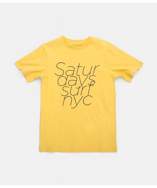 Saturdays NYC（サタデーズ ニューヨークシティ ）の「ON TOP OF EACH OTHER（Ｔシャツ/カットソー・メンズ・ブルー系/イエロー/レッド/ホワイト・L/M/S/XL/XS）」の3枚目の写真