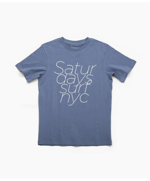 Saturdays NYC（サタデーズ ニューヨークシティ ）の「ON TOP OF EACH OTHER（Ｔシャツ/カットソー・メンズ・ブルー系/イエロー/レッド/ホワイト・L/M/S/XL/XS）」の2枚目の写真