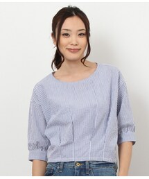 VIS | ドロップショルダーショートブラウス(トップス)