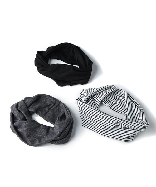 LE JUN(ルジュン)の「ジャージーターバン(ヘアアクセサリー・レディース・ブラック/グレー/ホワイト・F)」の10枚目の写真