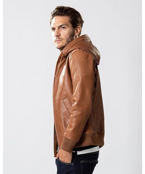 wjk（ダヴルジェイケイ）の「calf parka/パーカー/レザー（）」 - WEAR