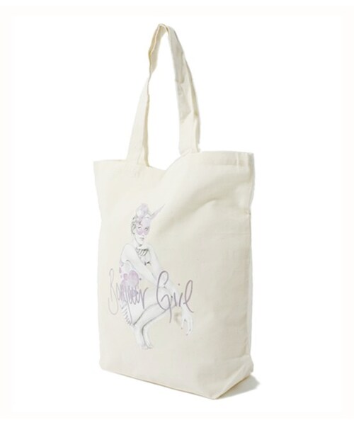 Bonjour Girl（ボンジュールガール）の「【Bonjour Girl】 カラートートバッグ（バッグ・レディース・ホワイト・F）」の3枚目の写真