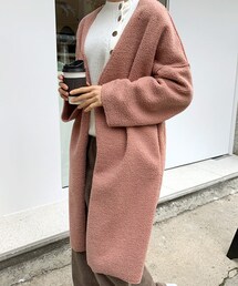 DHOLIC | ボアノーカラーオープンジャケット(その他アウター)