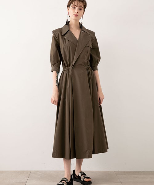 TOGAPULLA トーガプルラ コットンタフタシャツワンピース TOGAPULLA トーガプルラ コットンタフタシャツワンピース