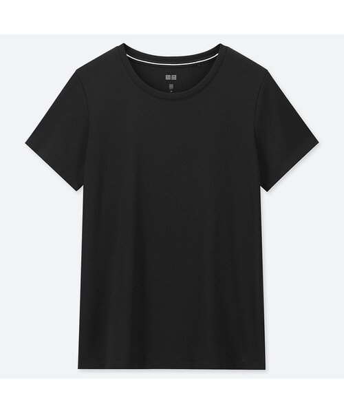 UNIQLO（ユニクロ）の「ドライEXクルーネックＴ（半袖）（Tシャツ/カットソー・レディース・WHITE 00/PINK 12/BLACK 09/BLUE 67/DARK GRAY 08・S/L/XL/3XL/M/XXL）」の2枚目の写真
