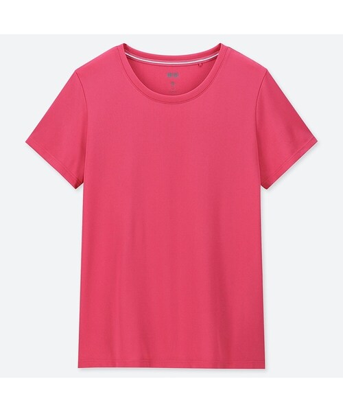 UNIQLO（ユニクロ）の「ドライEXクルーネックＴ（半袖）（Tシャツ/カットソー・レディース・WHITE 00/PINK 12/BLACK 09/BLUE 67/DARK GRAY 08・S/L/XL/3XL/M/XXL）」の5枚目の写真