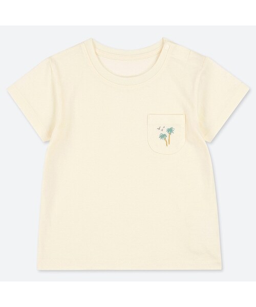 UNIQLO（ユニクロ）の「クルーネックT（半袖）（その他トップス・キッズ・NAVY 69/PINK 11/GREEN 55/WHITE 00・110/90/80/70/100）」の2枚目の写真