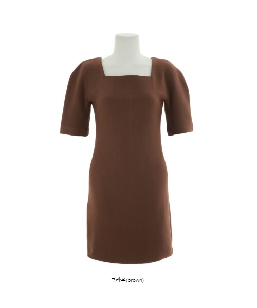 Darkvictory ダークビクトリー の スクエアネックミニタイトワンピース ブラウン ワンピース Wear