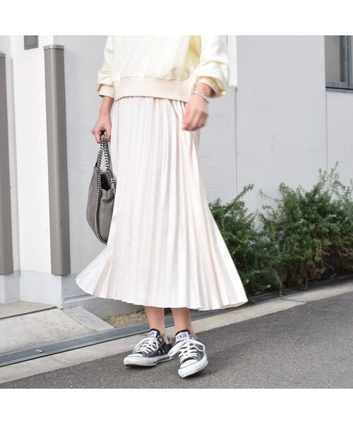 no brand（ノーブランド）の「[ NEW ]プリーツサテンロングSK（スカート・レディース・その他）」の5枚目の写真