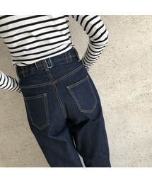 copine | シンチバッグハイウエストルーズワイドデニム（Ｓ/Ｍ/Ｌ）【クリックポスト対象商品】(デニムパンツ)