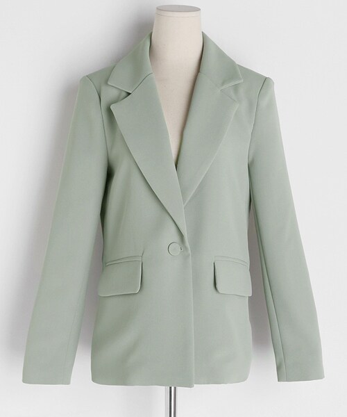 DHOLIC（ディーホリック）の「ワンボタンテーラードジャケット（テーラードジャケット・レディース・ピンク/ブラック/グリーン・FREE）」の3枚目の写真