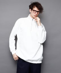 EMMA CLOTHES | ビッグシルエットハーフZIPプルオーバー 裏起毛(スウェット)