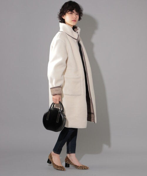 PAGEBOY（ページボーイ）の「ボアフェイクムートンリバーシブルコート（ジャケット/アウター・レディース・グレージュ/ライトブラウン・S/M）」の12枚目の写真