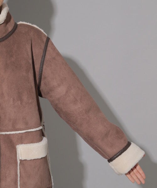 PAGEBOY（ページボーイ）の「ボアフェイクムートンリバーシブルコート（ジャケット/アウター・レディース・グレージュ/ライトブラウン・S/M）」の21枚目の写真