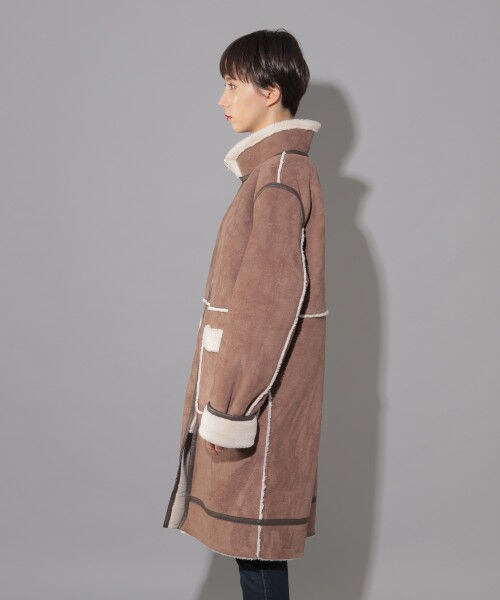 PAGEBOY（ページボーイ）の「ボアフェイクムートンリバーシブルコート（ジャケット/アウター・レディース・グレージュ/ライトブラウン・S/M）」の16枚目の写真