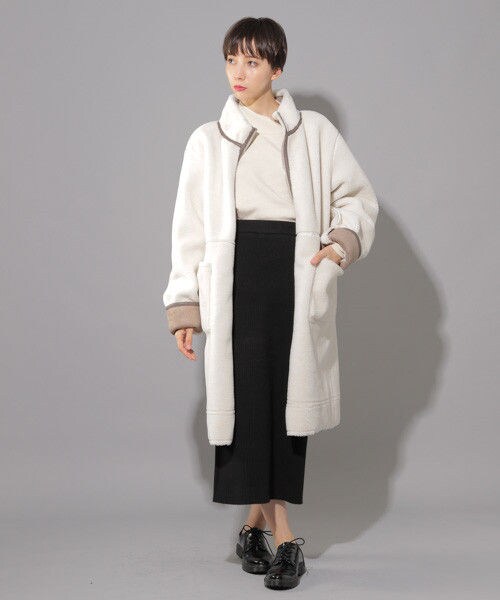 PAGEBOY（ページボーイ）の「ボアフェイクムートンリバーシブルコート（ジャケット/アウター・レディース・グレージュ/ライトブラウン・S/M）」の14枚目の写真