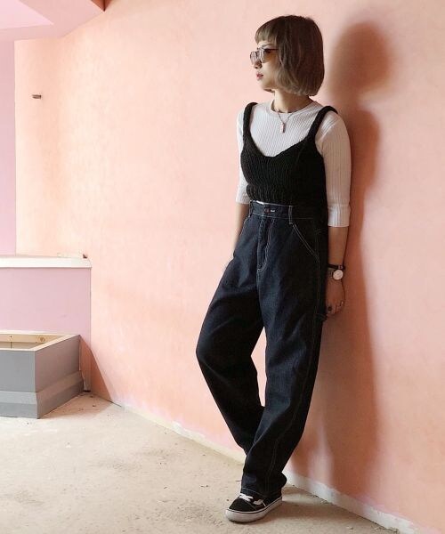 PAGEBOY（ページボーイ）の「デニムペインターパンツ（パンツ・レディース・ライトブルー/サックス/インディゴ・S/M）」の11枚目の写真
