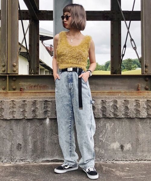 PAGEBOY（ページボーイ）の「デニムペインターパンツ（パンツ・レディース・ライトブルー/サックス/インディゴ・S/M）」の5枚目の写真