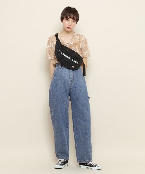 PAGEBOY（ページボーイ）の「デニムペインターパンツ（パンツ・レディース・ライトブルー/サックス/インディゴ・S/M）」の9枚目の写真