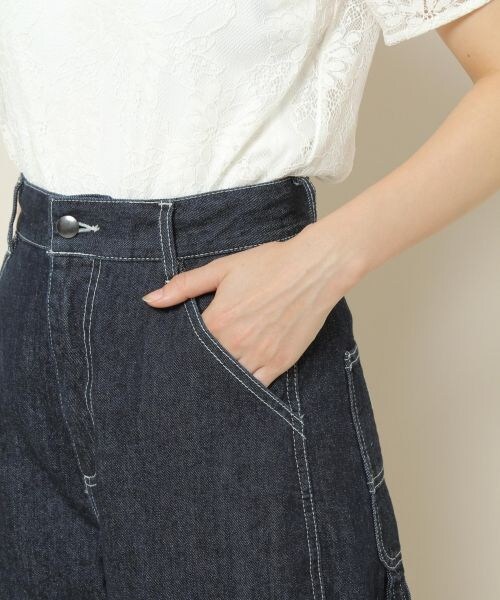 PAGEBOY（ページボーイ）の「デニムペインターパンツ（パンツ・レディース・ライトブルー/サックス/インディゴ・S/M）」の17枚目の写真