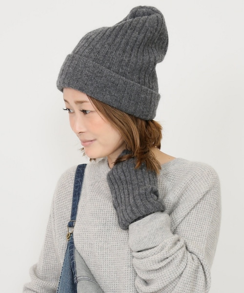 DEUXIEME CLASSE ニット帽　黒 Deuxieme Classe（ドゥーズィエムクラス）の「Cashmere ニット