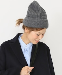 DEUXIEME CLASSE ニット帽　黒 Deuxieme Classe（ドゥーズィエムクラス）の「Cashmere ニット