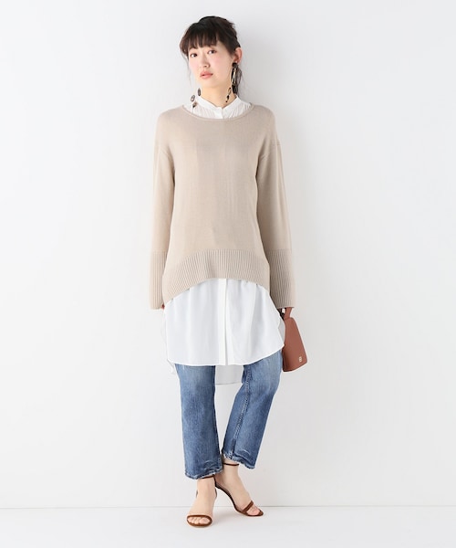 ★スピックアンドスパン★モヘヤニットプルオーバー  セーター ワイドスリーブ Spick & Span - ☆スピックアンドスパン☆モヘヤニットプルオーバー